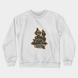 Vintage style robot tattoo design. Crewneck Sweatshirt